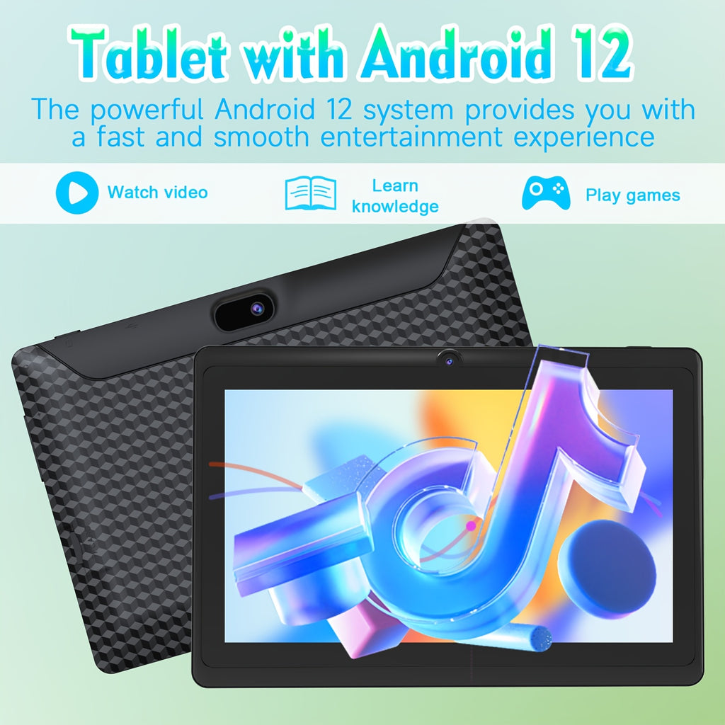 PEICHENG 7-inch, Android 12/14, CPU- A133/2GB RAM+32GB ROM, Tablet Computer, 1024x600 High-definition IPS Screen, 3000mAh Battery, Dual Cameras 2MP Front + 5MP Rear, 2.4G Wifi, Type C Interface, Supporting Reading, Learning And Taking Photos
