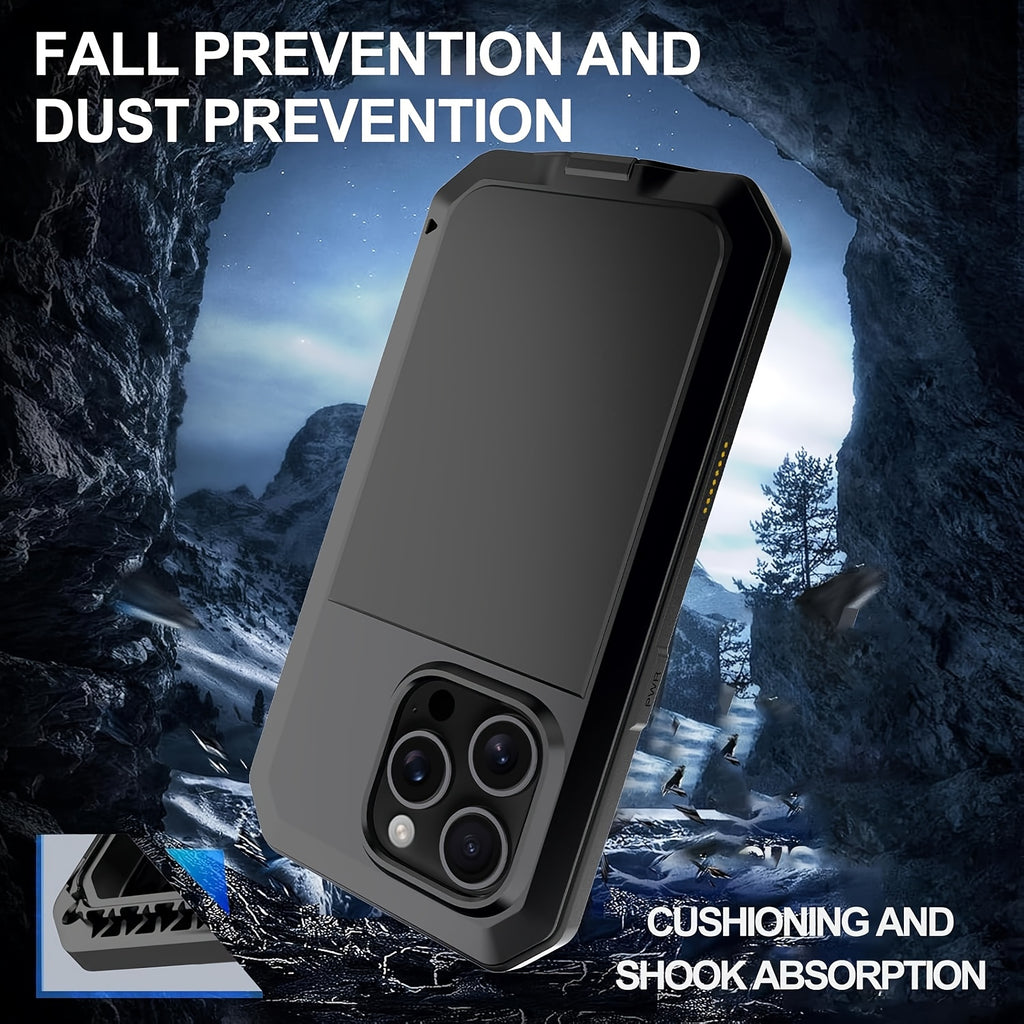 [Perfect Gift] Phone Case - for Iphone 11/12/13/14/15/16/17 Air/Plus/Pro/Pro Max Case - Anti-Drop, Dustproof And Full-Body Protection - Heavy Duty Metal And Silicone Shockproof Phone Case - High-End Fashion, Perfect Gift