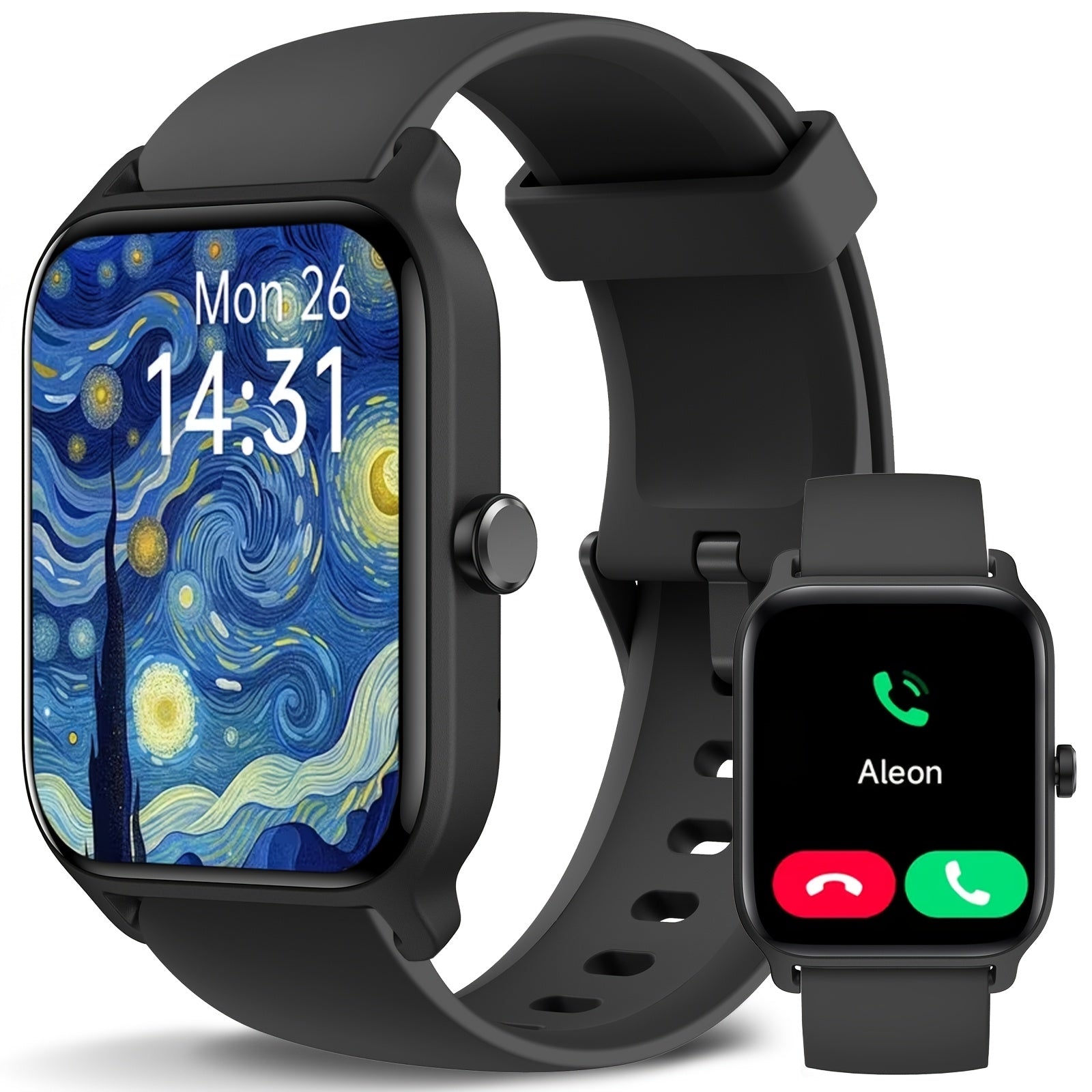 [Mother's Day Gift] Mother's Day Gift, FAWEIO Women's Smart Watch, Men's Wireless Calling, 1.8-inch HD Touchscreen, Fitness Tracker, 100+ Sports Modes, Built-in Alexa Smartwatch, Suitable for iPhone and Android