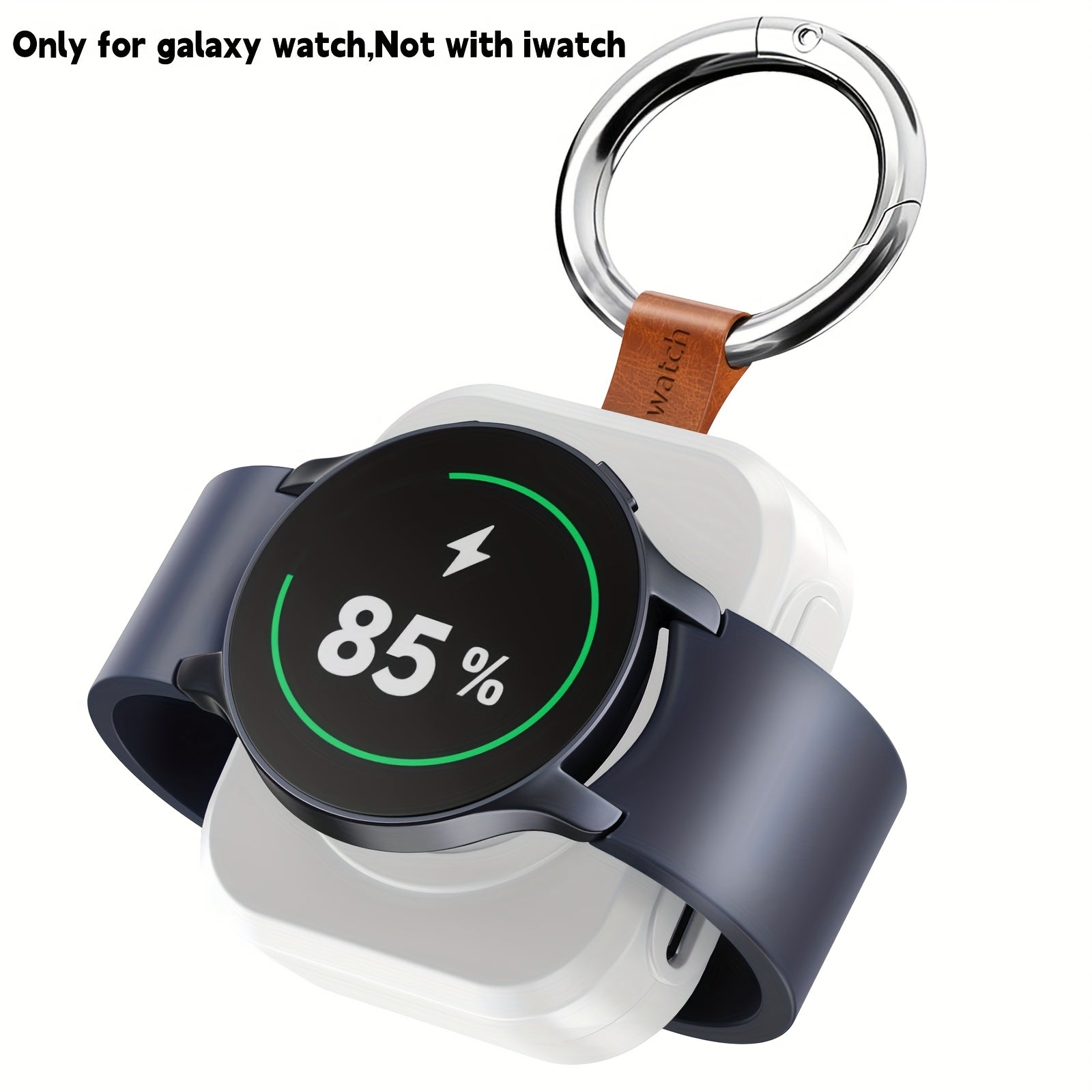 [Christmas Gifts] Portable Charger for Samsung Galaxy Watch 7 Ultra, 1200mAh Wireless Fast Charging Power Bank, Compact Travel Charger for Samsung Galaxy Watch 7/Ultra/6/ Classic/5/Pro/4/3/2/1 for Men Women with Keychain Christmas Gifts