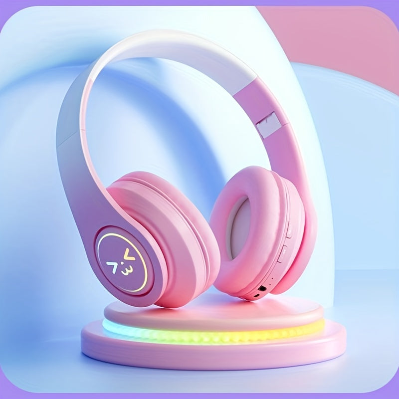 Universal Wireless Bluetooth Headphones with Over-ear Noise Cancellation, Bluetooth 5.3, Easy Pairing, Long Battery Life, Built-in Microphone for Calls, Foldable And Portable, Comfortable And Rechargeable. Ideal for Studying, Gaming, And Sports.