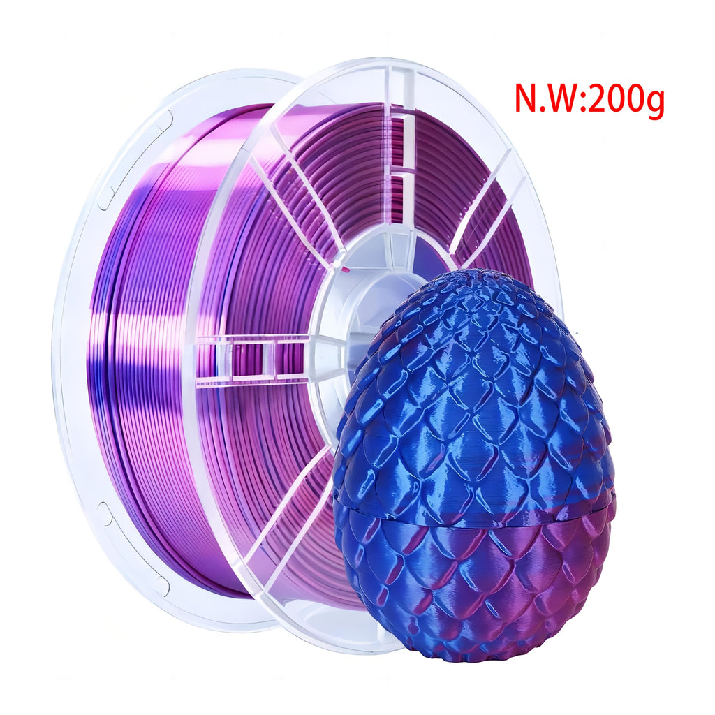 KELEIDI PLA Filament 3D Printing Consumables, Multi-color 1.75mm, High-speed Printing High Precision Strong Toughness Neat Wiring, Suitable for Most FDM Printers, 200g