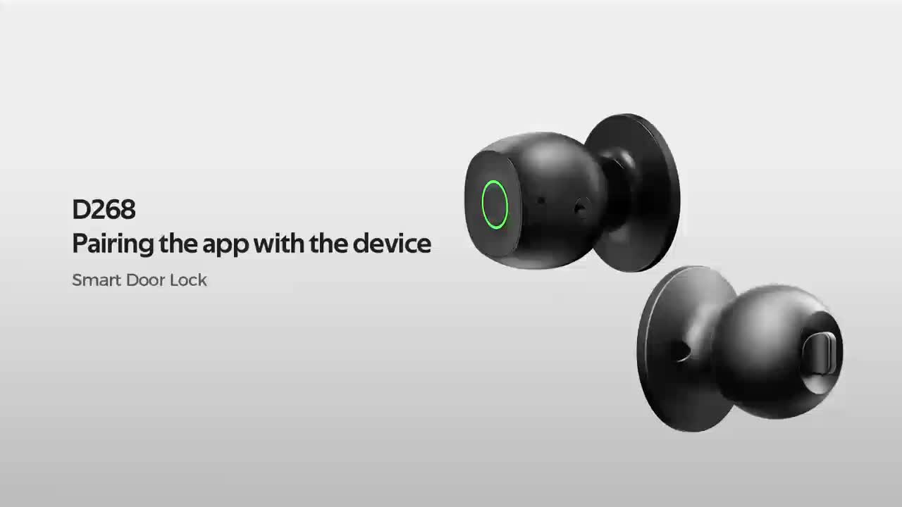 Smart Door Knob Lock, Keyless Entry Door Lock With Fingerprint, Biometric Entry, App-Controlled Wireless Connection, Physical Key, Suitable For Bedroom Home Hotel Office