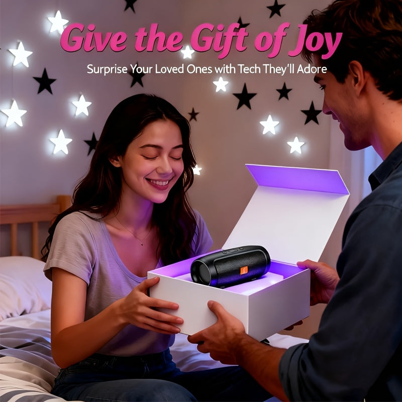 New And Popular Premium Gift, High-quality Bluetooth Speaker, Portable And Stylish Wireless Speaker, with RGB Lights, Subwoofer, Panoramic Surround Sound, Small Stereo, Creative Holiday Gift. Suitable for Christmas/Halloween/daily Gifts/for Both Men