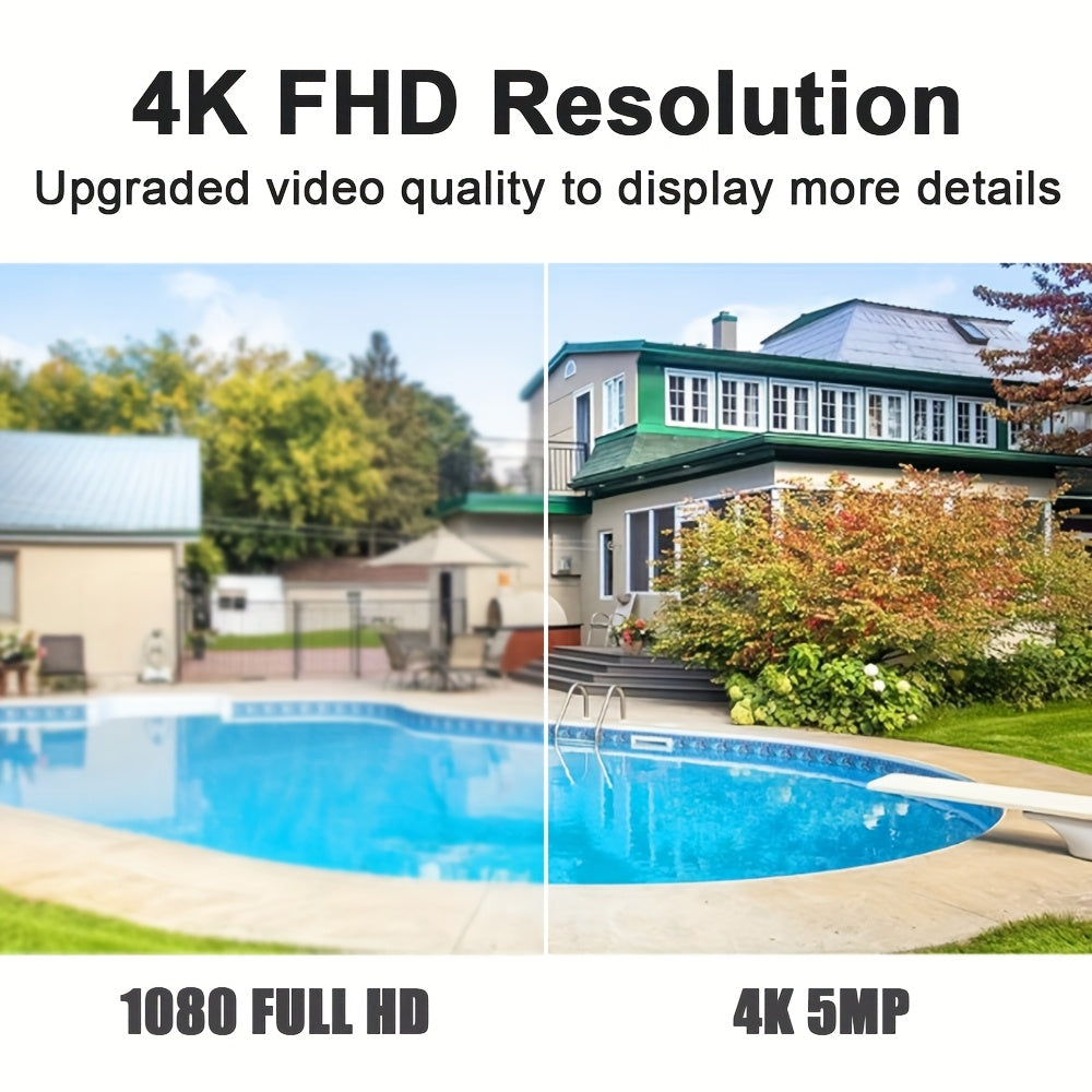 4K, Security Camera, 4G LTE Camera, Wireless Camera With Infrared Night Vision, Rechargeable Battery, Intelligent PIR Human Detection, Two-way Voice Communication, No Need For Wi-Fi, No Need For Power Plug