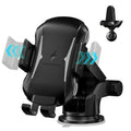 Auto-Sensing Car Phone Mount - Wireless Charger Fast Charge with Vent Clip & Dashboard Suction, Auto-Lock Tech For, Smart Car Holder
