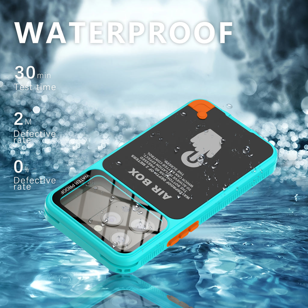 Phone Case - Outdoor Sports Swimming Surfing Underwater Photography Multifunctional 360-Degree Fully Enclosed Universal Shockproof And Dustproof IP68 Phone Case Suitable for Iphone 16/15/15 Pro/14/14 Pro/13/13 Pro/12/12 Pro