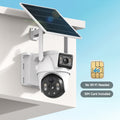 [For Home Security] 4G LTE Cellular 8MP Solar Safety Surveillance Camera With Solar Panel Pan Tilt 360° Viewing Angle Monitoring Dual Lens System SIM Card Included, PIR Motion Detection, Color Night Vision, Two-Way Audio, App Control For Home Security Onl