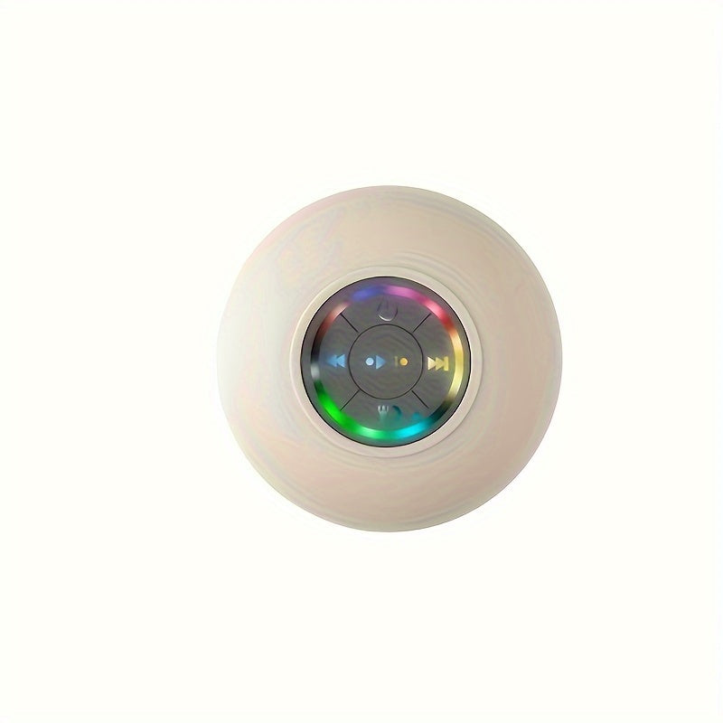 LED bathroom sound wireless speaker USB charging 400mAh button control comes with large suction cups