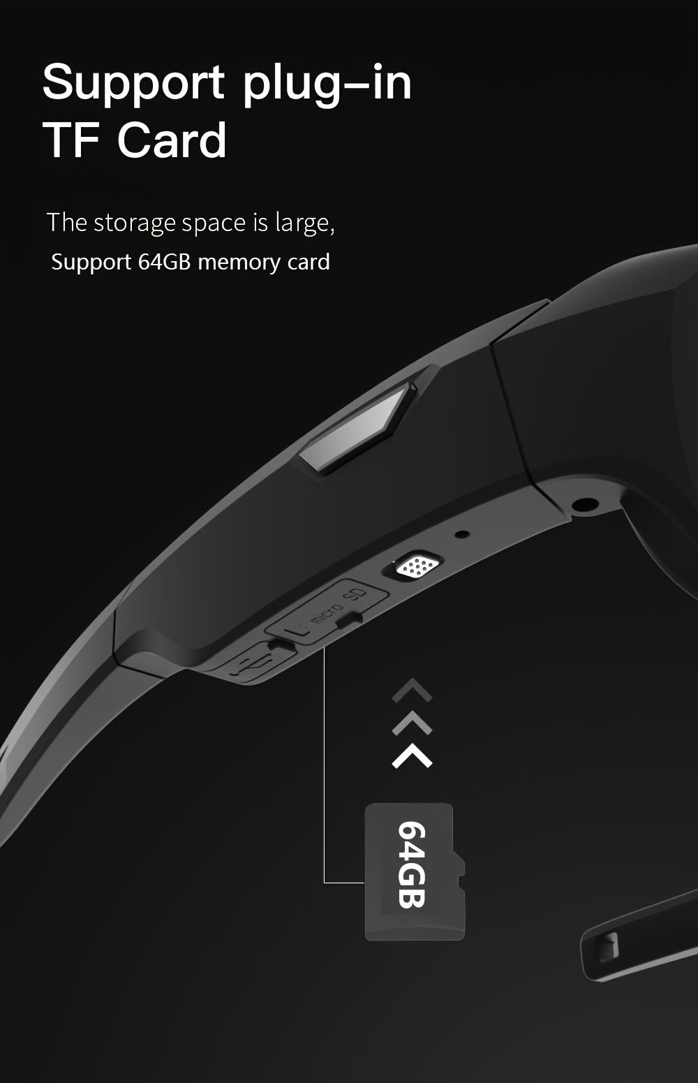 4K HD Camera Glasses, Video Smart Glasses, Body Camera, UHD Sports Camera, Running Recorder Camera, 2-Hour Video Recording Time, Bike Surveillance Video Recorder Action Cam Glasses, Minutes of The Meeting