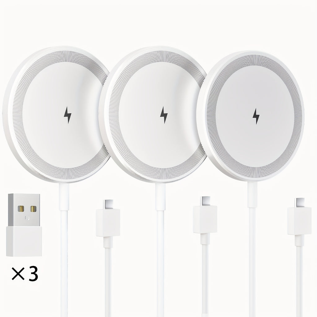 [Gift for Friends] 2/3-Pack Portable Magnetic Wireless Charger, Fast Charging Pad for iPhone 17/17 Air/16/15/14/13/12/11/X/Pro Max/Pro/Plus, for Airpods 4 3 2 Pro Series And Multiple Devices, Travel Friendly, Local Warehouse, Gift for Friends Or Family