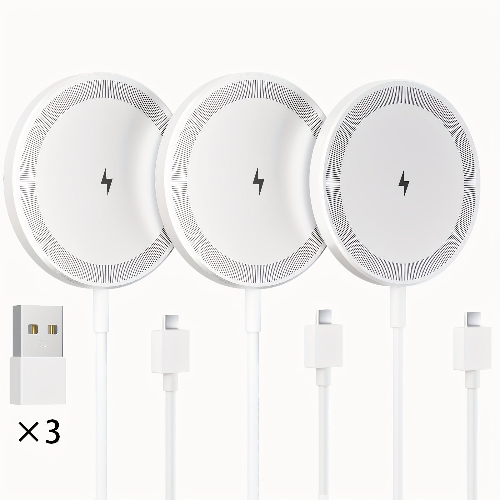 [Gift for Friends] 2/3-Pack Portable Magnetic Wireless Charger, Fast Charging Pad for iPhone 17/17 Air/16/15/14/13/12/11/X/Pro Max/Pro/Plus, for Airpods 4 3 2 Pro Series And Multiple Devices, Travel Friendly, Local Warehouse, Gift for Friends Or Family