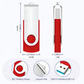 5 Packs Of 64GB USB Stick USB Flash Drive Thumb Drive 5 Packs Of 4GB/8G/16GB/32GB/64GB Rotary USB Drive Memory Stick Jump Drive USB 2.0 Flash Drive Zip Drive Pen Drive (5 Colors)