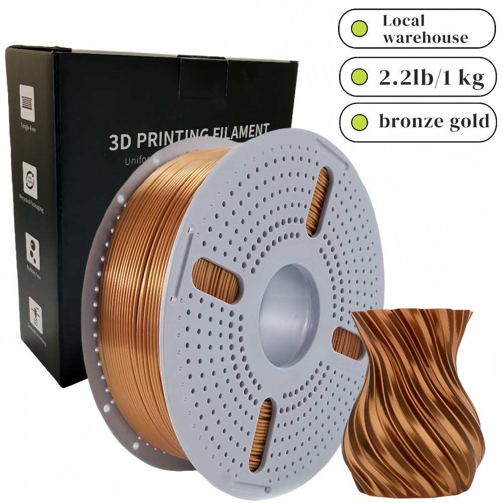 1kg (2.2LB) PLA 3D Printer Filament - Black/ White + Multicolor (Dual/ Tri/ Rainbow) 1.75mm, High Gloss Finish, Low Warping, Works with Creality Ender 3/ 5/ Neo