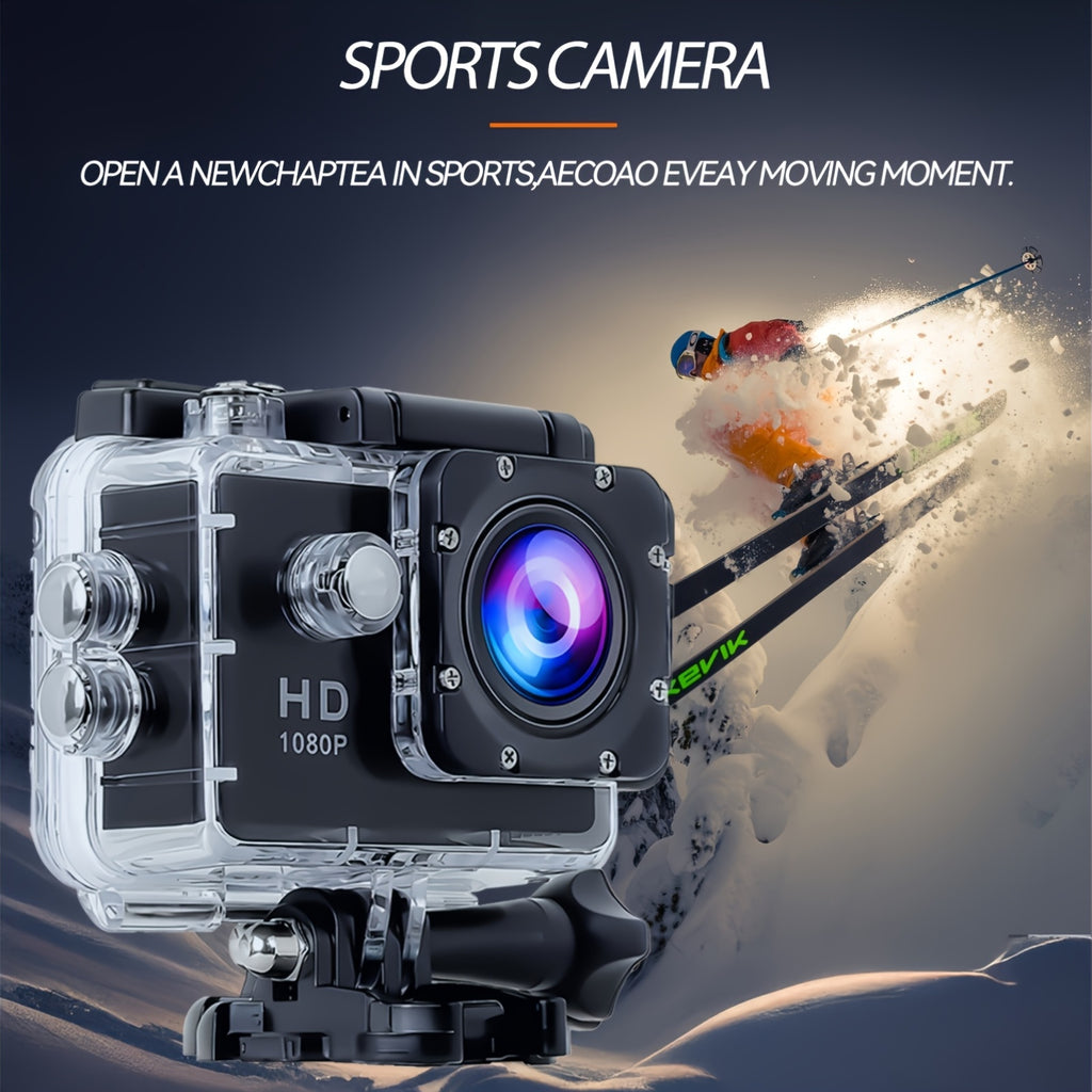 HD 1080P Action Camera for Outdoor Sports, Featuring a 2.0-Inch LCD And 170° Wide-Angle Lens, Perfect for Swimming, Rock Climbing, And Cycling. an Ideal Gift for Birthdays And Holidays