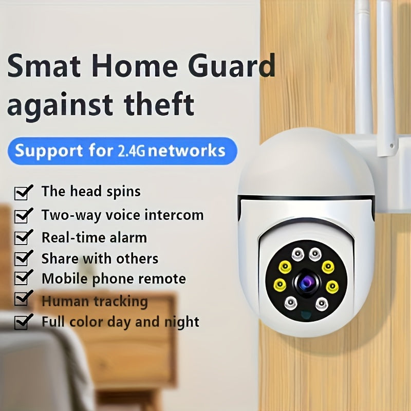 4 WiFi Security 5G Cameras, 1080P Wireless Outdoor Home Surveillance with 360° Panorama, Smart PIR Motion Detection, Color Night Vision, Two-Way Audio, PTZ Control, IP54 for Indoor/Outdoor Use with App, Remote Viewing, Living Room Camera