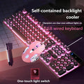 Retro Punk Keyboard & Mouse Set 6D Macro Mouse 104 Keys Mechanical Feeling Silent Keyboard USB Wired