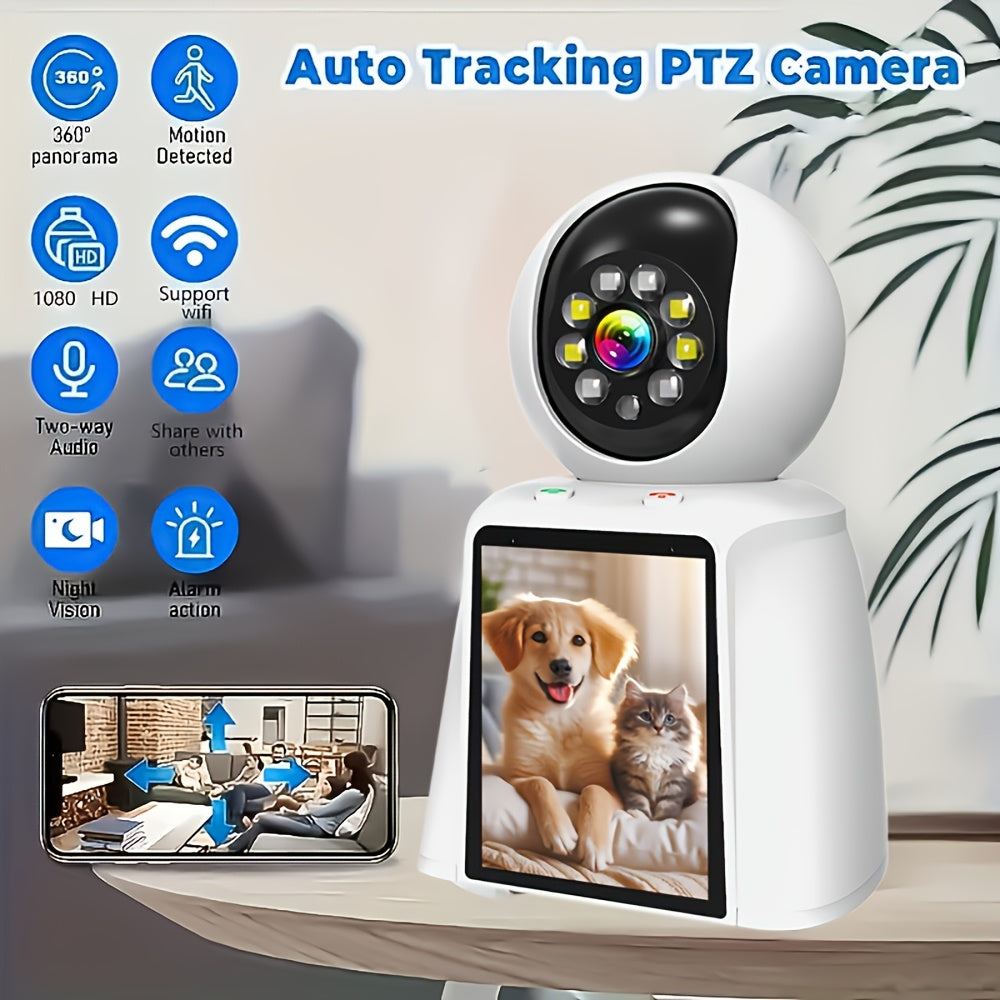 3 Inch Screen Pet Camera Smart Home Video Calling, Baby Kids Monitor Cameras WiFi for Home Security Indoor, Cat Dog Camara De Segurida Smartphone 2 Way Talk, 24/7 Recording, Motion Sensor Detection with Speaker