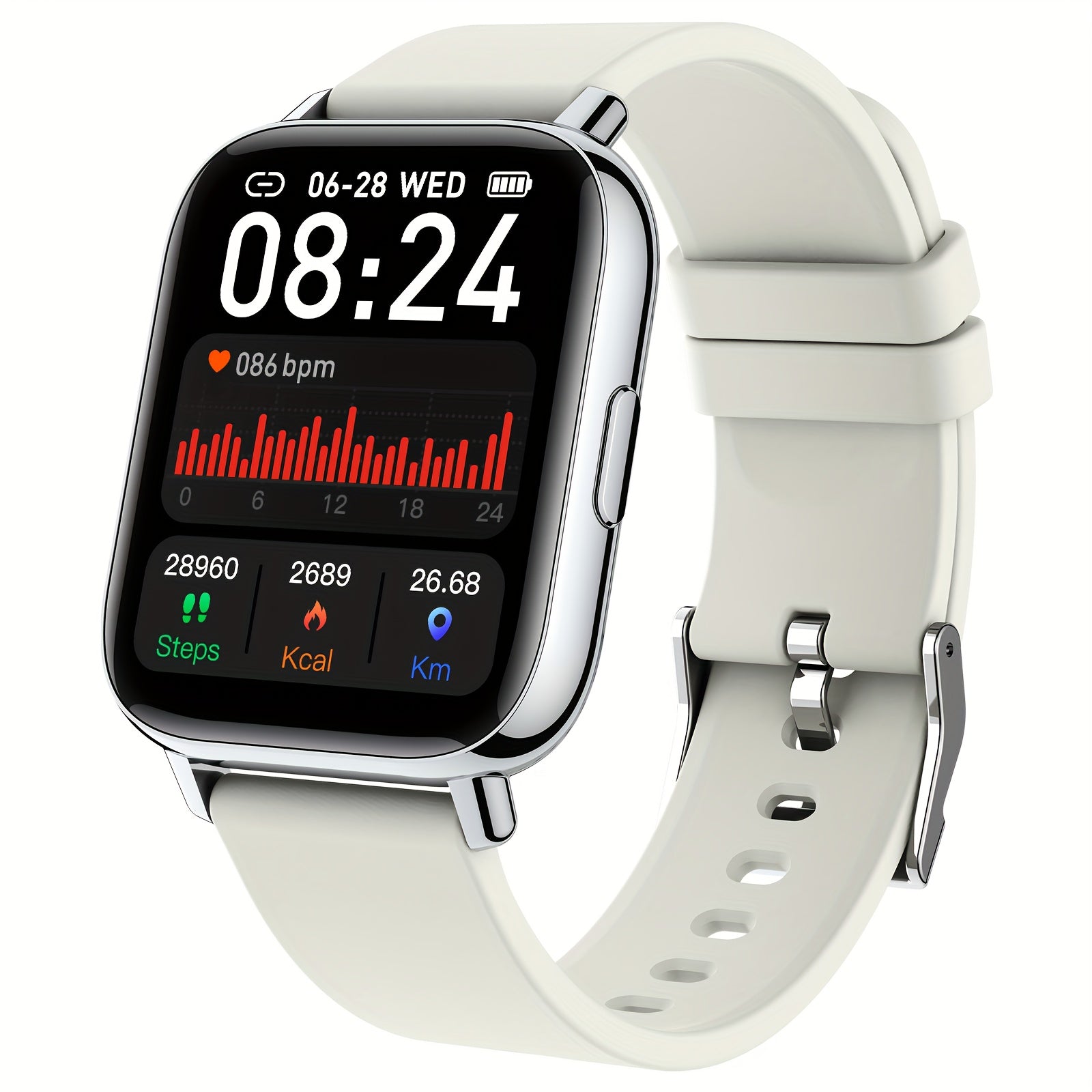 Men'S And Women'S Smartwatches, 1.69-Inch Smartwatch, Fitness Tracker, 100+Sport Mode, Sleep Monitor, Pedometer, Android IOS Smartwatch