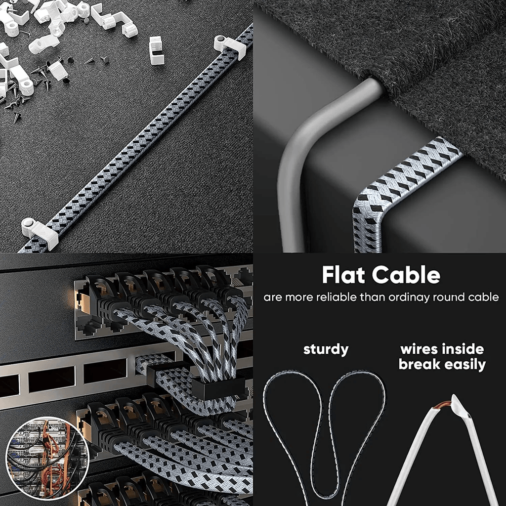 Braided 6FT-35FT Heavy Duty Cat8 Ethernet Cable Super Speed 40Gbps/2000Mhz RJ45