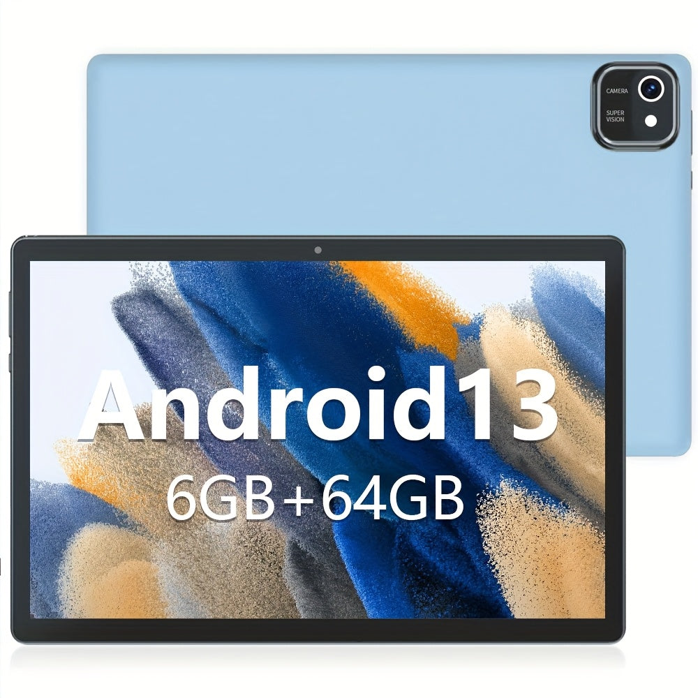 10-inch Tablet Android 13 Tablet, Quad-core Tablet, 2GB RAM, 64GB ROM, 128GB Expansion, 6000mAh, 1280x800 HD Touchscreen, 5MP + 8MP, WiFi, Dual Cameras