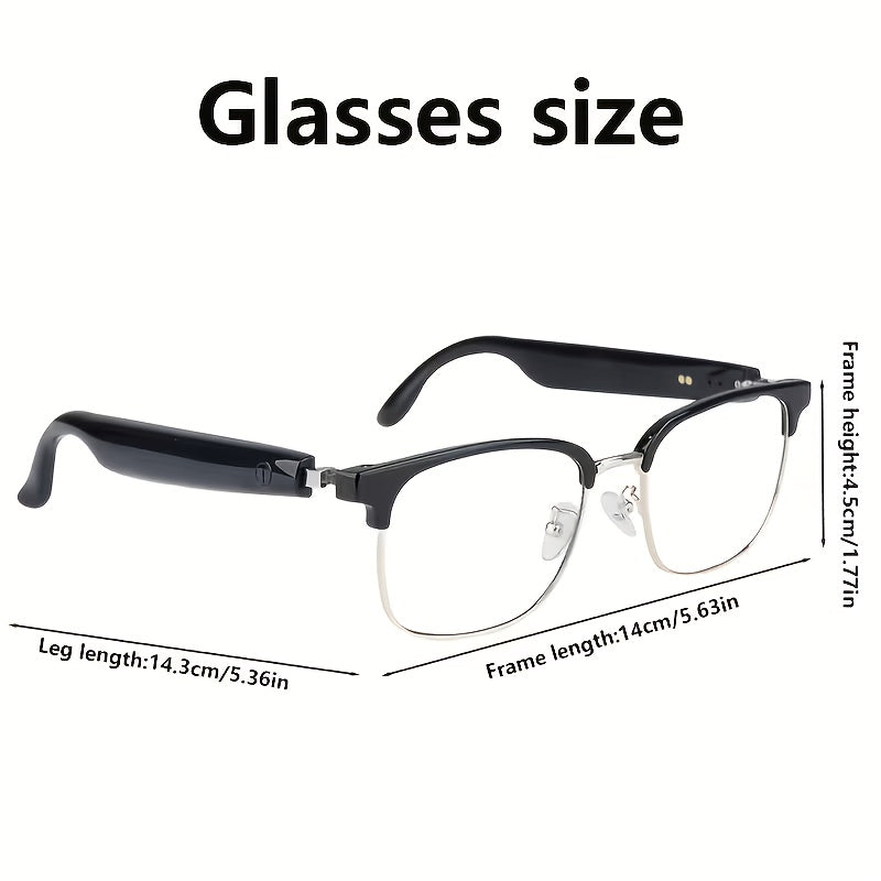 AI Smart Glasses with/without Camera Options, Touch Control, AI ChatGPT, Real Time Translation, 8MP HD Anti-Shake, Blue Light Protection, Noise Reduction Dual Mics, HD Recording & Wireless Calling, for Cycling, Driving, Fishing, Office, Travel FPV