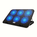 ICE COOREL Gaming Laptop Cooling Pad with 6 Cooling Fans, Suitable for 12-17.3 Inch Laptops, Laptop Cooler Stand with 5 Adjustable Heights And 2 USB Ports.