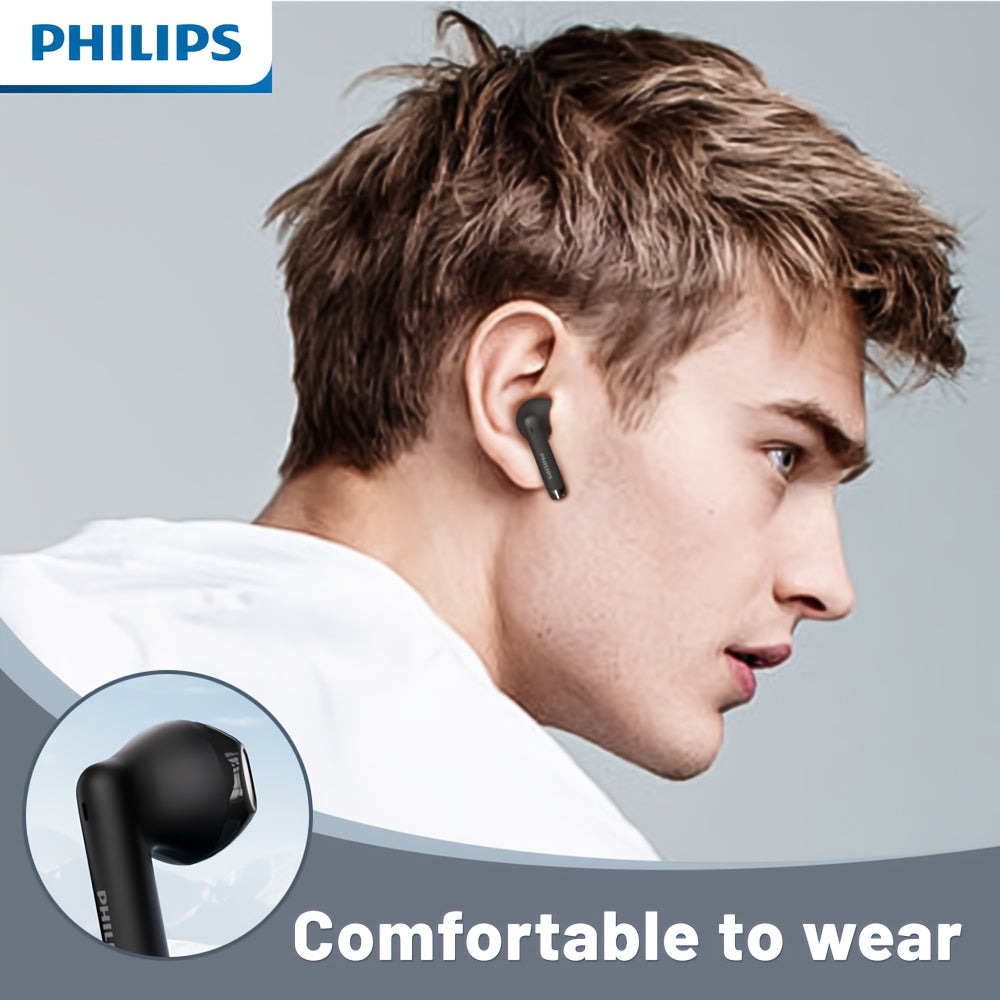 PHILIPS 2025 Wireless Earbuds - New Upgrade V6.0, Low Latency, Long Battery Life, Sound Isolation, with Mic for Gaming, Sports, And Music