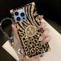 Phone Case: 1 Leopard Patternt Pattern Fashion Brand Anti Drop Rectangular Phone Case. Equipped with A Ring Buckle Bracket. Suitable Compatible with iPhone 16 Pro Max/15promax/ 15/15plus/14 Plus/ 14promax/14/13promax/13/12/ 12pro/12promax Model