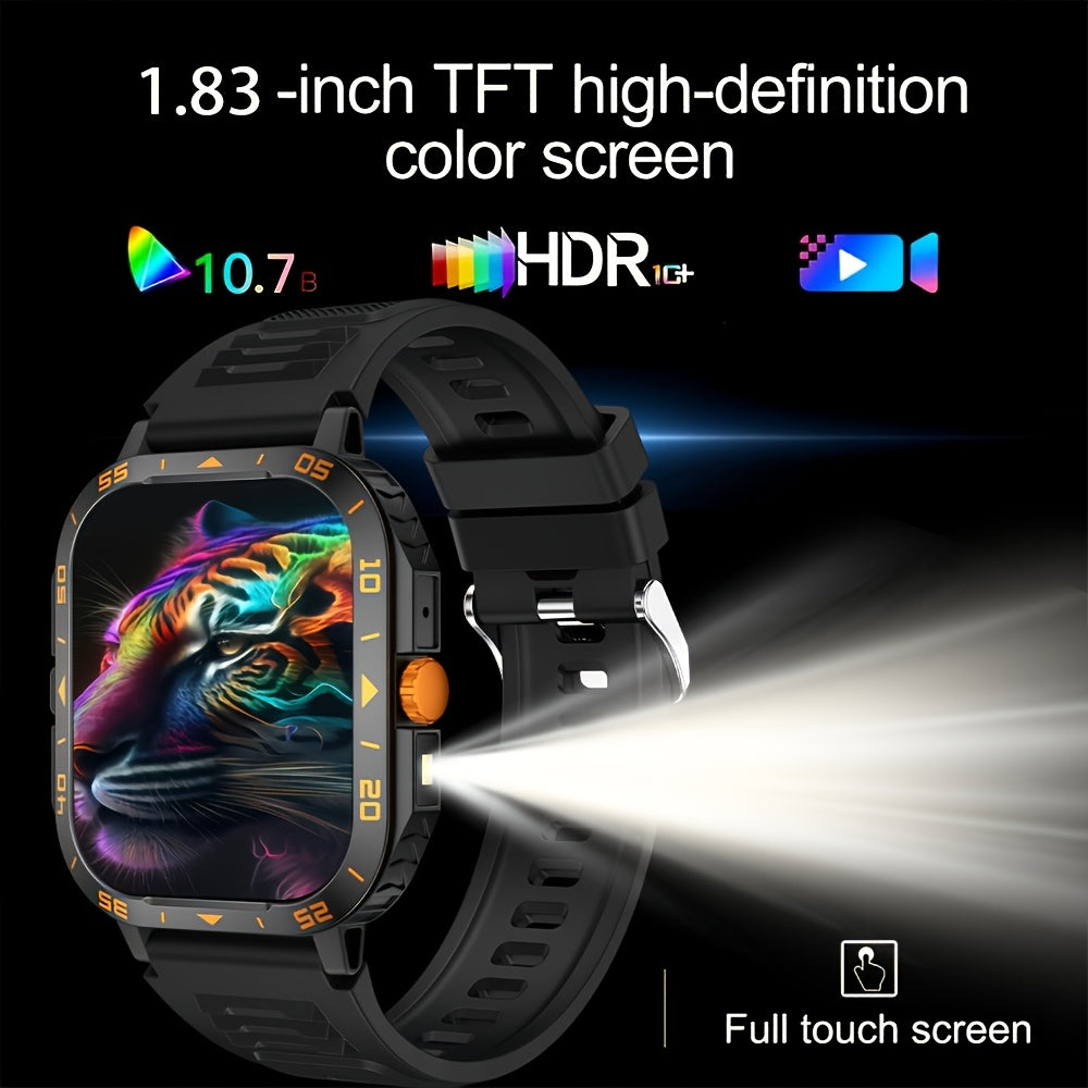 [Best Gift for Friends] Smartwatch with LED Lighting, Music Player, Stopwatch - Multi-Sport Mode, Best Gift for Friends, Supports Wireless Calls (Answer/Make/End) for Iphone And Android