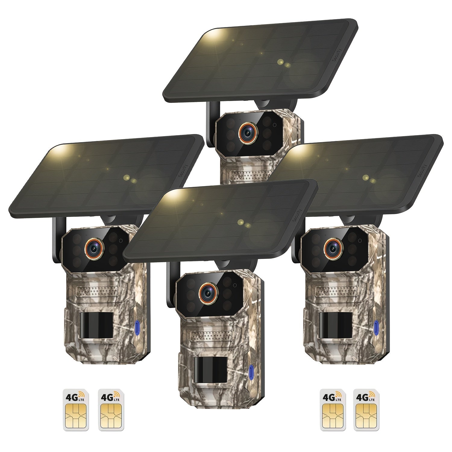 4G/5G LTE Cellular Trail Camera, Trail Camerawithsolar Panels, 1920P Wildlife Monitoring Camera with PIR Motion Sensor, Infrared Night Vision, Two-way Voice, Remote Access, No WiFi Required IP65 (replaceable Within 2 Years)