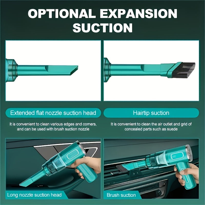 [Belibuy Wireless Mini Vacuum] Belibuy Wireless Mini Vacuum Cleaner | Cordless Handheld Vacuum with Strong 3KPa Suction, USB-Powered, Portable Compact Design, Long Reach Tube & Brush Heads, Lightweight for Car, Home, Office, Electronics - Ideal for Small