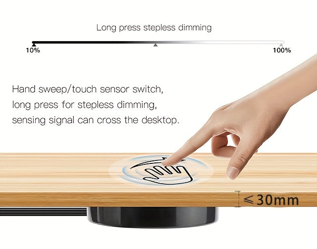 DC5-24V 25mm Wooden Furniture Touch Sensor LED Dimming Switch | 5A Hidden Surface Switch for LED Light Strip Decoration, Suitable for Halloween, Christmas Party, Black, White