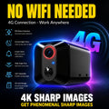 4K, Security Camera, 4G LTE Camera, Wireless Camera With Infrared Night Vision, Rechargeable Battery, Intelligent PIR Human Detection, Two-way Voice Communication, No Need For Wi-Fi, No Need For Power Plug