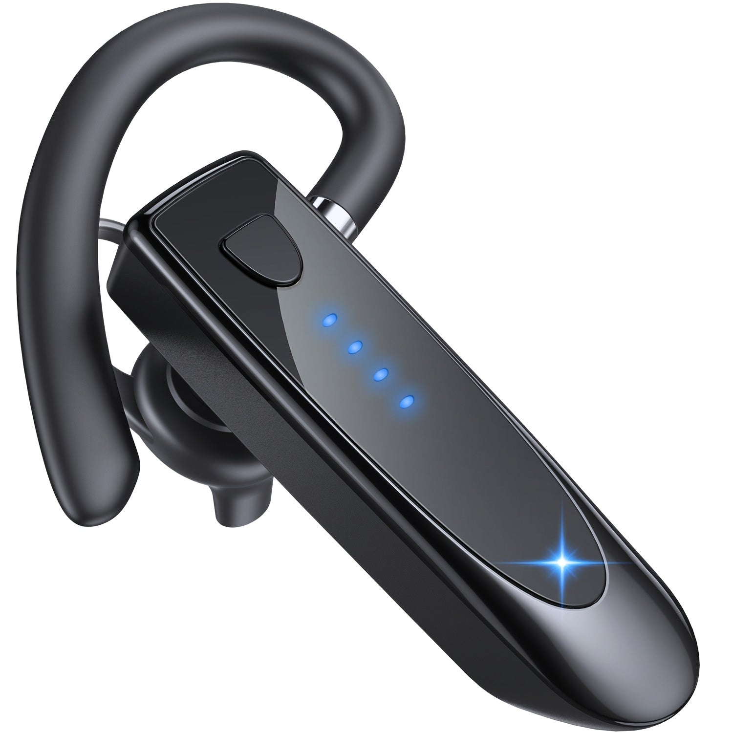Wireless Bluetooth Headset, 29 Hrs Playback 180 Hrs Standby Handsfree Earpiece with Mic for Trucker Driver Office, Connect 2 Devices for iPhone Android Samsung Laptop