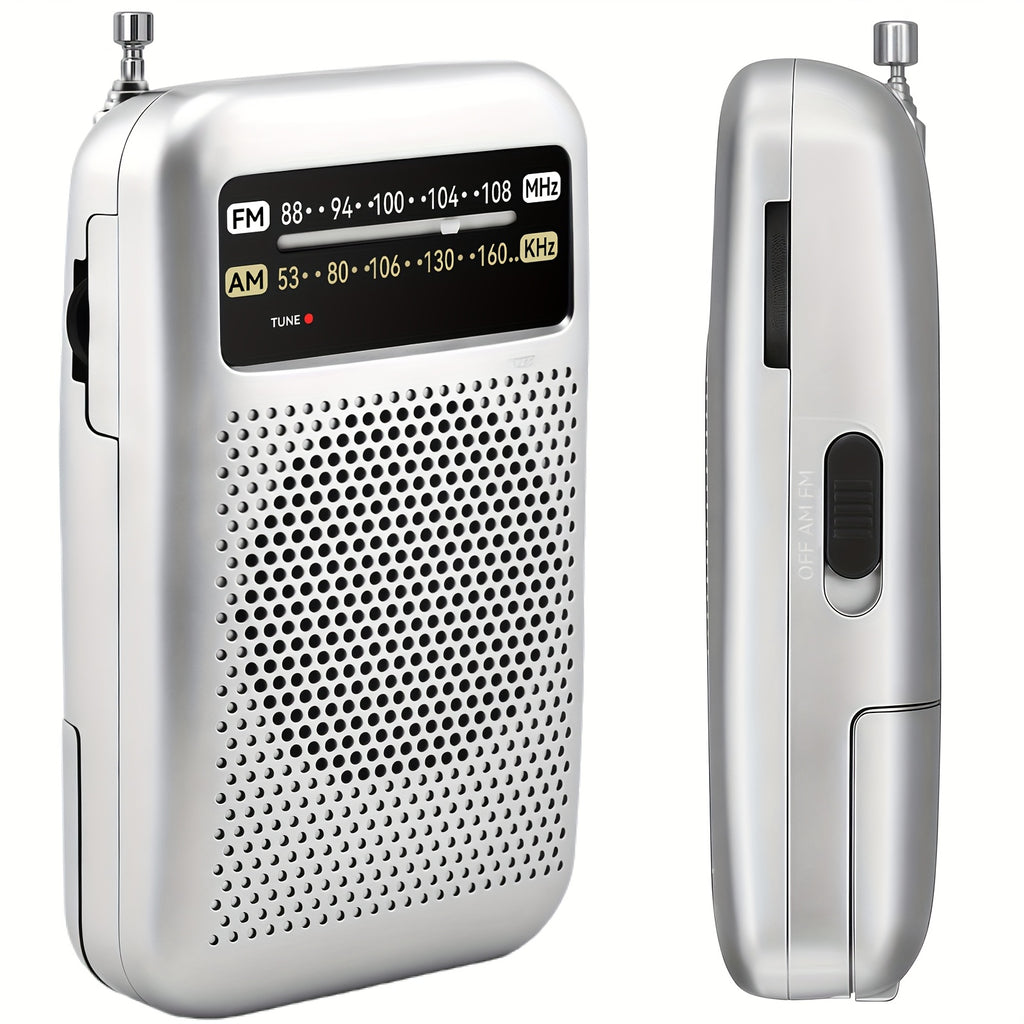 Qoosea Portable AM/FM Radio with Long-Distance Reception - Handheld Transistor Radio with Crystal Clear Speaker | Battery Operated (2AA) | for Emergency, Outdoor, Travel, Home Use