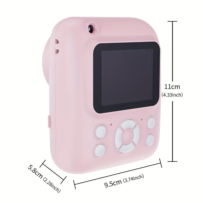 Camera Paper/New Instant Print Digital Camera, 1080P 2.4 Inch Screen Super Cute Instant Camera with 3 Rolls Print Paper And 32GB Card, Digital Camera Kids Gift for Kids 3-12 Years, Perfect Holiday Gift for Girls/Boys, Birthday Gift