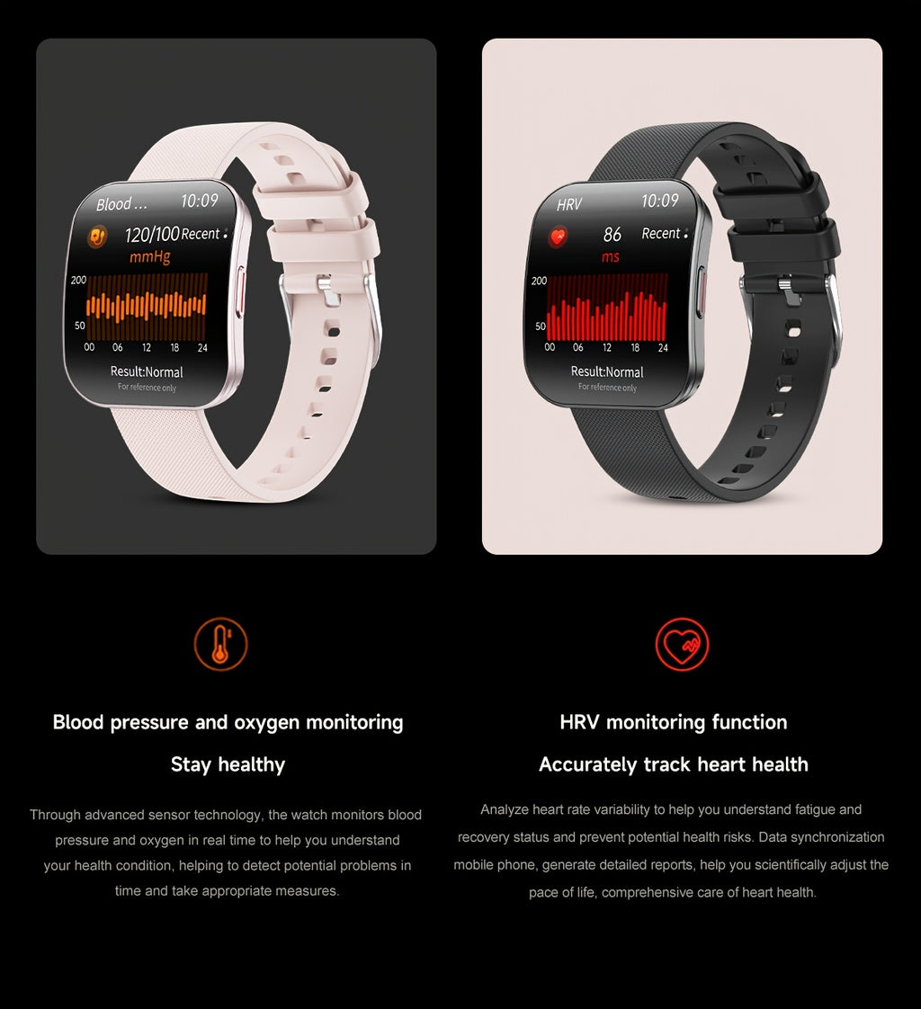 Smart Watches for Women, 1.85" Full Touch Curved Screen Smart Bracelet with Answer/Make Call, Message Reminder, Multiple Sports Modes, Camera Control/Music, Compatible with Android And Iphone, Fitness Watch for Men/Women - Friend Gift, Birthday Gift
