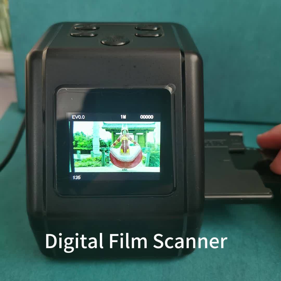 [10MP Film Scanner] Negative Film Scanner, Mini Movie Scanner, 10MP Negative Film & Slide Scanner with 2.0" LCD Screen, 1-Second Fast Scanning, Supports 35mm/110/Super8 Film & Slides, Converts Negatives to Digital JPEG, Easy-Load Design for Home Photo Arc