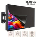 Outdoor TV Cover, Roll Up Front Flap With Non Scratch Soft Liner Protect LED Screen, Zipper Access Weatherproof TV Protector, Outside Television Cover Fit Wall Mount