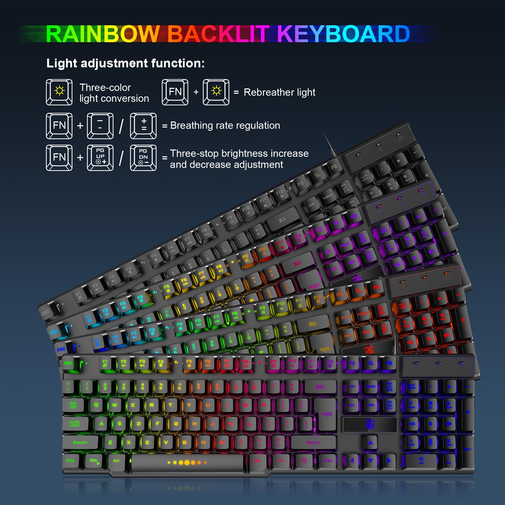 Gaming Keyboard And Mouse, Headset, Mouse Pad, All-in-one Combo For PC Gamers And Xbox And PS4 Users For Wired Use Only