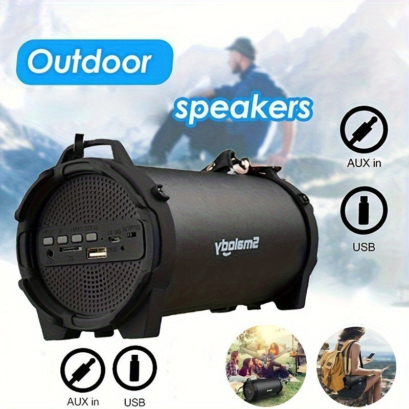 USB Rechargeable Portable Boombox with 3.5Mm Input Jack Boombox Speaker Large Outdoor Speaker Boombox USB Port Loud Stereo System for Home Outdoor Party