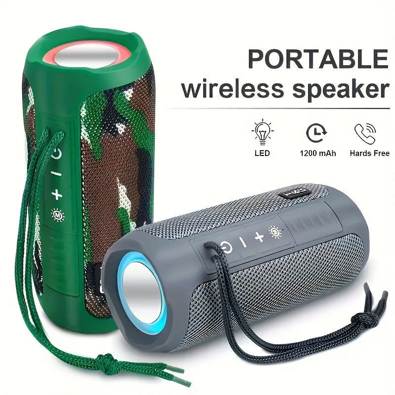 TG227 Wireless Portable Speaker |, High-Resolution Audio with LED Breathing Light, TWS Interconnected Stereo Sound, USB Rechargeable, Supports Mobile Phones, Tablets, Computers, TVs, Suitable for Outdoor Activities, Mountain Climbing, Gatherings