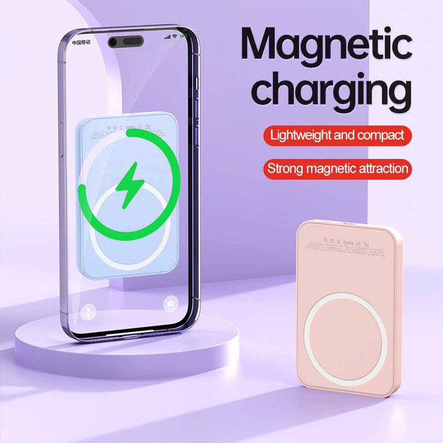 Winsway 5000mAh magnetic mini mobile power bank, supports PD and QC 3.0 fast charging, colorful and versatile, suitable for iPhone 17/16/15/14/13 series