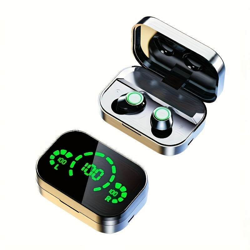 2026 New Wireless Earbuds: Bluetooth 5.4, 800mAh High-Capacity Battery for Long Battery Life, Stylish Mirror Design, Compatible with Smartphones, Suitable for Sports, Running, Fitness, Modern Headphones, Noise Isolation, Stylish Earbuds