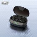 Open-Ear Wireless Earbuds 5.4, Wireless Sports Earphones with Built-In Microphone, Featuring Ear Hooks, 24 Hours of Playback Time, LED Display Charging Case, Suitable for Running And Fitness, in Black