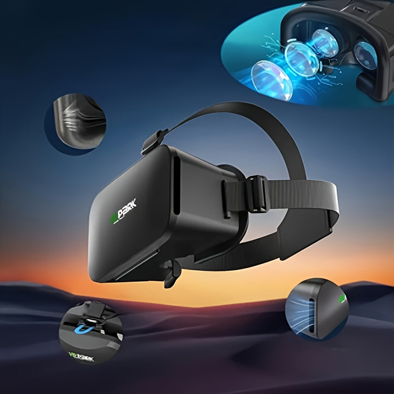 1pc VR Park All-in-One 3D VR Headset with Motion Tracking - Lightweight ABS Material, Adjustable Headband and Nose Pad - Standalone VR System for Games, Movies, Home Theater and Recording - Compatible with PC/ Console/ Smartphone Content, 2025 Design
