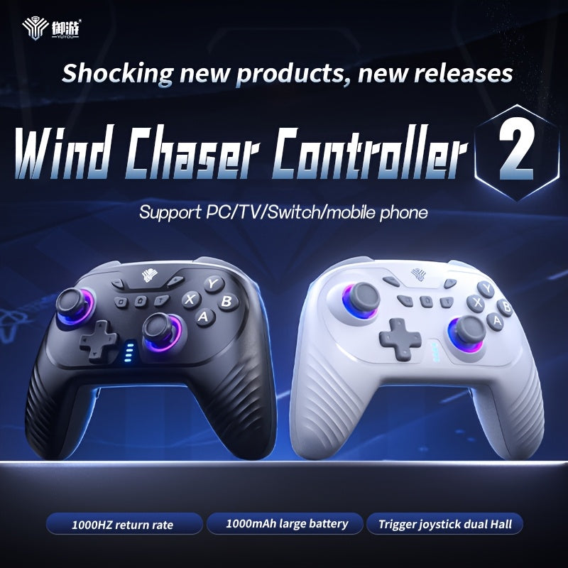 2.4G Wireless PC Controller with RGB Lighting/Hall Effect Joystick/Hall Effect Trigger Buttons/Vibration Function, Compatible with Windows PCs, Android Devices, Switch, And Steam Platforms (not Compatible with Xbox Controllers)