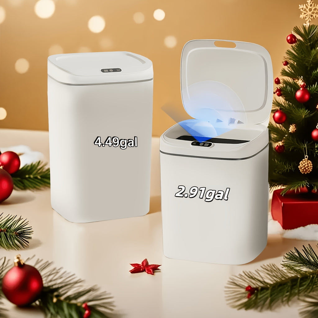 [Smart Sensor Trash Can] 2.91Gal & 4.49Gal Capacity, Smart Sensor Trash Can, Motion-Activated, Silent Close Lid, Battery Operated (AA Batteries Not Included), Perfect for Home, Office, Kitchen, RV, and Holiday Decorations