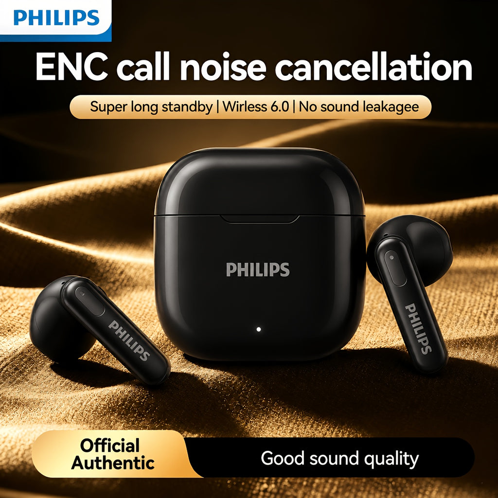 PHILIPS Wireless Earphone Mini Sport Earbuds Wireless Stereo Headphone Noise-Canceling, Comfortable Wear for Android
